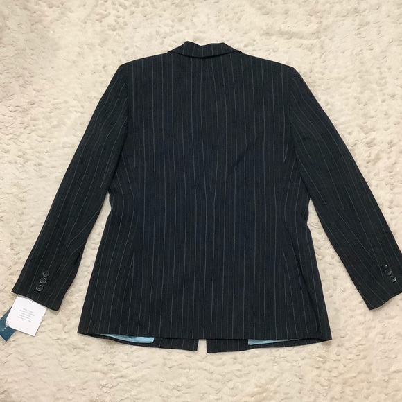 ✨ GARFIELD & MARKS Pinstripe Navy Blue Blazers NEW - Size 14 - Picture 3 of 9